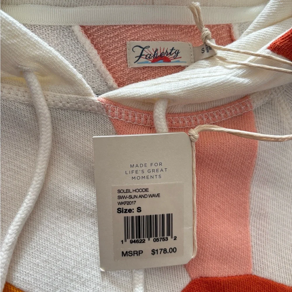 Faherty Soleil Hoodie Sun and Wave (NWT) | Women’s Small - Picture 3 of 4